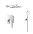 GROHE Cubeo do Rapido SmartBox podtynkowy zestaw prysznicowy z deszczownicą Kwadrat rączka Tempesta 110 Cube chrom 1053360000