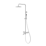 Emporia FLY Kolumna natryskowa termostatyczna 3-f z zestawem natryskowym, deszczownicą Ø250 mm i wylewką wannową , kolor chrom