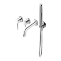 EMPORIA FLY bateria wannowa podtynkowa 4-otworowa z boxem podtynkowym i z zestawem prysznicowym chrom 03032CHR
