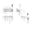 EMPORIA FLY bateria wannowa podtynkowa 4-otworowa z boxem podtynkowym i z zestawem prysznicowym 03032 opis techniczny