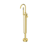 Emporia FLY bateria wannowa wolnostojąca z elementem podłogowym i zestawem natryskowym , kolor złoty szczotkowany