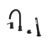 Emporia FLY bateria wannowa 4-otoworwa z zestawem prysznicowym , kolor czarny mat