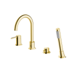 Emporia FLY bateria wannowa 4-otoworwa z zestawem prysznicowym , kolor złoty połysk