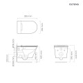 Oltens SmartFrisk miska WC wisząca myjąca z powłoką SmartClean z deską biała 42038000 opis techniczny