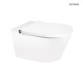 Oltens SmartFrisk miska WC wisząca myjąca z powłoką SmartClean z deską biała 42038000