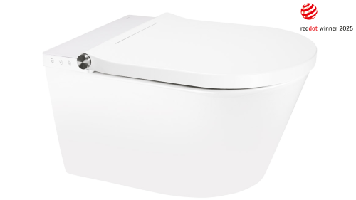 Oltens SmartFrisk miska WC wisząca myjąca z powłoką SmartClean z deską biała 42038000