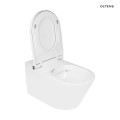 Oltens SmartFrisk miska WC wisząca myjąca z powłoką SmartClean z deską biała 42038000