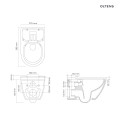 Oltens SmartFrisk miska WC wisząca myjąca z powłoką SmartClean z deską biała 42038000 opis techniczny