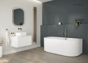 Oltens Hamnes wanna wolnostojąca przyścienna 160x75 cm , kolor biały