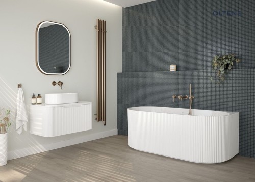 Oltens Hamnes wanna przyścienna 160x75 cm biała 12025000