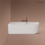 Oltens Hamnes wanna wolnostojąca narożna 160x75 cm lewa , kolor biały 