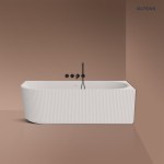 Oltens Hamnes wanna wolnostojąca narożna 170x80 cm prawa , kolor biały 