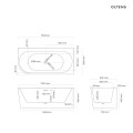 Oltens Hulda wanna wolnostojąca 170x80 cm narożna prawa biały połysk 11004000 tech.