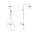 Emporia FLY Kolumna prysznicowa 2-funkcyjna z baterią termostatyczną zestawem natryskowym i deszczownicą fi 25 cm 0401202 opis techniczny