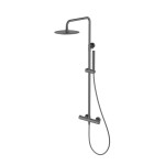 Emporia FLY kolumna prysznicowa bateria termostatyczna 2-funkcyjna z zestawem natryskowym i deszczownicą Ø25 cm , kolor gun metal
