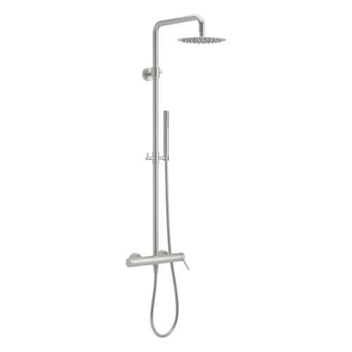 Excellent PI zestaw prysznicowy ścienny z deszczownicą 25 cm nikiel szczotkowany AREX.1281NB