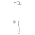 Excellent PI zestaw prysznicowo-wannowy podtynkowy z deszczownicą 25 cm 2 funkcyjny nikiel szczotkowany AREX.SET.1245NB