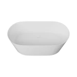 Emporia Nuvio wanna wolnostojąca 158 x 78 cm z konglomeratu , kolor biały