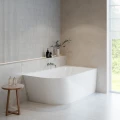 Emporia NUVIO wanna wolnostojąca narożna prawa 158 x 85 cm z konglomeratu biała NUVIO-0003P