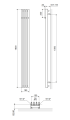 Excellent Verdi grzejnik łazienkowy pionowy 180x18 cm 4 profile z haczykami GREX.VE180.18.4SP opis techniczny