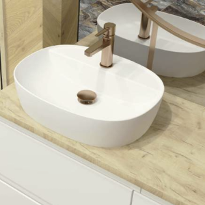 Aquaform Saragossa umywalka nablatowa 61 x 40 x 12 cm z otworem na baterię , kolor biały 