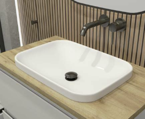 Aquaform Miramar umywalka wpuszczana w blat 53 x 37,5 x 14,5 cm  , kolor biały 