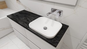 Aquaform Calvia umywalka wpuszczana w blatowa 43,5 x 37,5 x 14 cm , kolor biały 