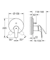 Grohe Eurosmart jednouchwytowa bateria do obsługi dwóch wyjść wody 24043003 kolor chrom opis techniczny