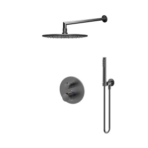 Emporia ORI zestaw prysznicowy termostatyczny z deszczownicą ø 25 cm , kolor gun metal