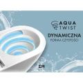 Emporia miska wc Nox 1.0 systemem spłukiwania Aquatwist z deska wolnoopadajaca slim biały 0114-AT