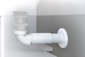 Syfon umywalkowy - bidetowy niski biały zestaw 