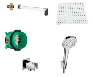 Hansgrohe iBox bateria + SET Select E 20 Kvadro deszczownica 