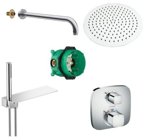 Hansgrohe Logis Ecostat E + iBox + Clif + deszczownica 20 