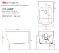 Artceram A16 Bidet ASB001 tech.