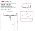 Artceram Atelier umywalka 65 ATL003 01;00 tech.