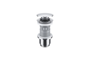 Korek typu CLICK-CLACK chrom połysk do umywalki i bidetu