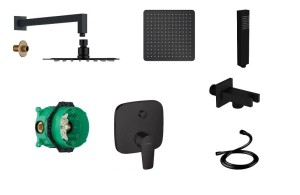 Hansgrohe Talis E + iBox + deszczownica kwadratowa 30 cm + Tor CZARNY MAT ! 