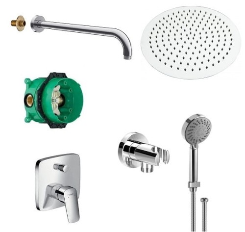 Hansgrohe Logis + Ursa + SET Oval deszczownica