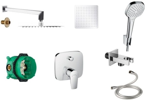 SET Hansgrohe Talis E - Croma Select  E Vario + deszczownica Kvadro Slim