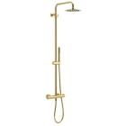 Excellent Actima Rain Termo Round zestaw prysznicowy z baterią termostatyczną, kolor złoty połysk