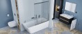Excellent Liner parawan wannowy rozsuwany chrom