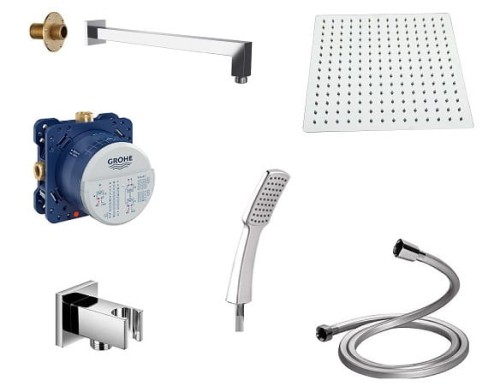 GROHE RAPIDO SMARTBOX + SET KVADRO DESZCZOWNICA SQUARE