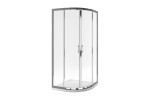 Excellent & Actima Seria 201 kabina pólokragła 80 x 80 cm drzwi przesuwne , kolor chrom