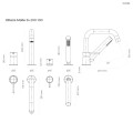 Oltens Molle bat. wannowa 4 otworowa chrom tech.