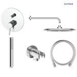 Oltens zestaw Molle bateria podtynkowa z deszczownicą 30 cm Sondera i kompletem prysznicowym Ume , kolor chrom