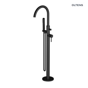 Oltens Molle bateria wannowo - prysznicowa kompletna wolnostojąca , kolor czarny mat