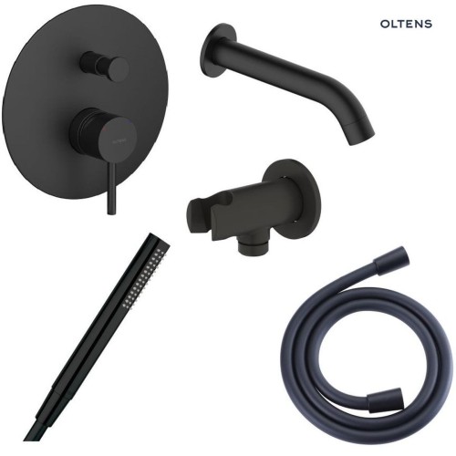 Oltens Molle zestaw wannowy podtynkowy czarny mat