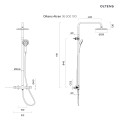 Oltens Atran zestaw prysznicowy termostatyczny z deszczownicą tech.