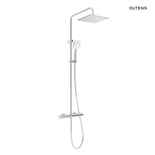 Oltens Atran S zestaw prysznicowy termostatyczny z deszczownicą chrom