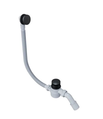 Excellent Moli syfon wannowy korek Click-Clack czarny mat